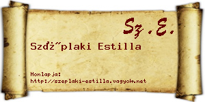 Széplaki Estilla névjegykártya